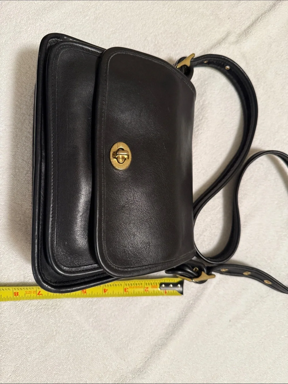Vintage Black Coach 9061 Rambler’s Legacy Crossbody Leather Bag - Picture 8 of 10